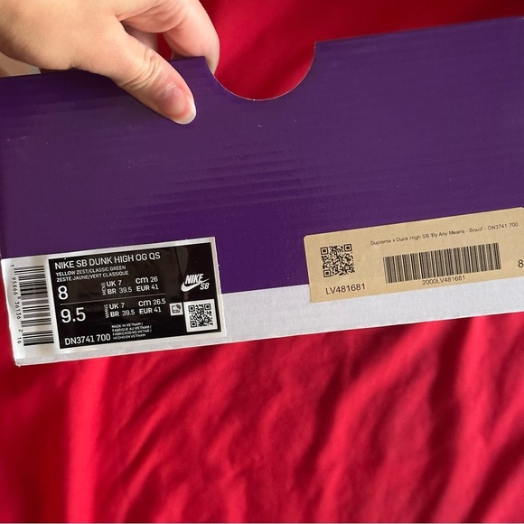 Supreme x Nike SB Dunk High By Any Means Brazil DN3741-700 - Picture 16 of 16